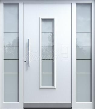 Одностворчатая дверь МДФ со стеклом №61 в загородный дом в Дрезне